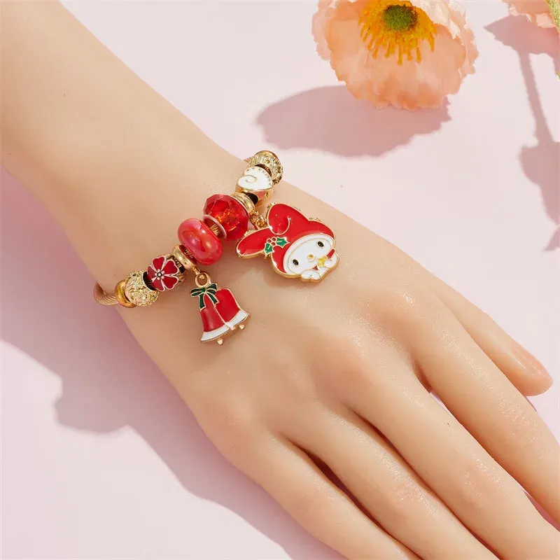 Holiday Character Bangle Beaded Bracelets