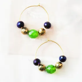 Hoop earrings with beads
