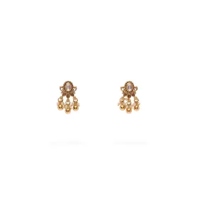 Inaya Kundan Earrings in Antique Gold