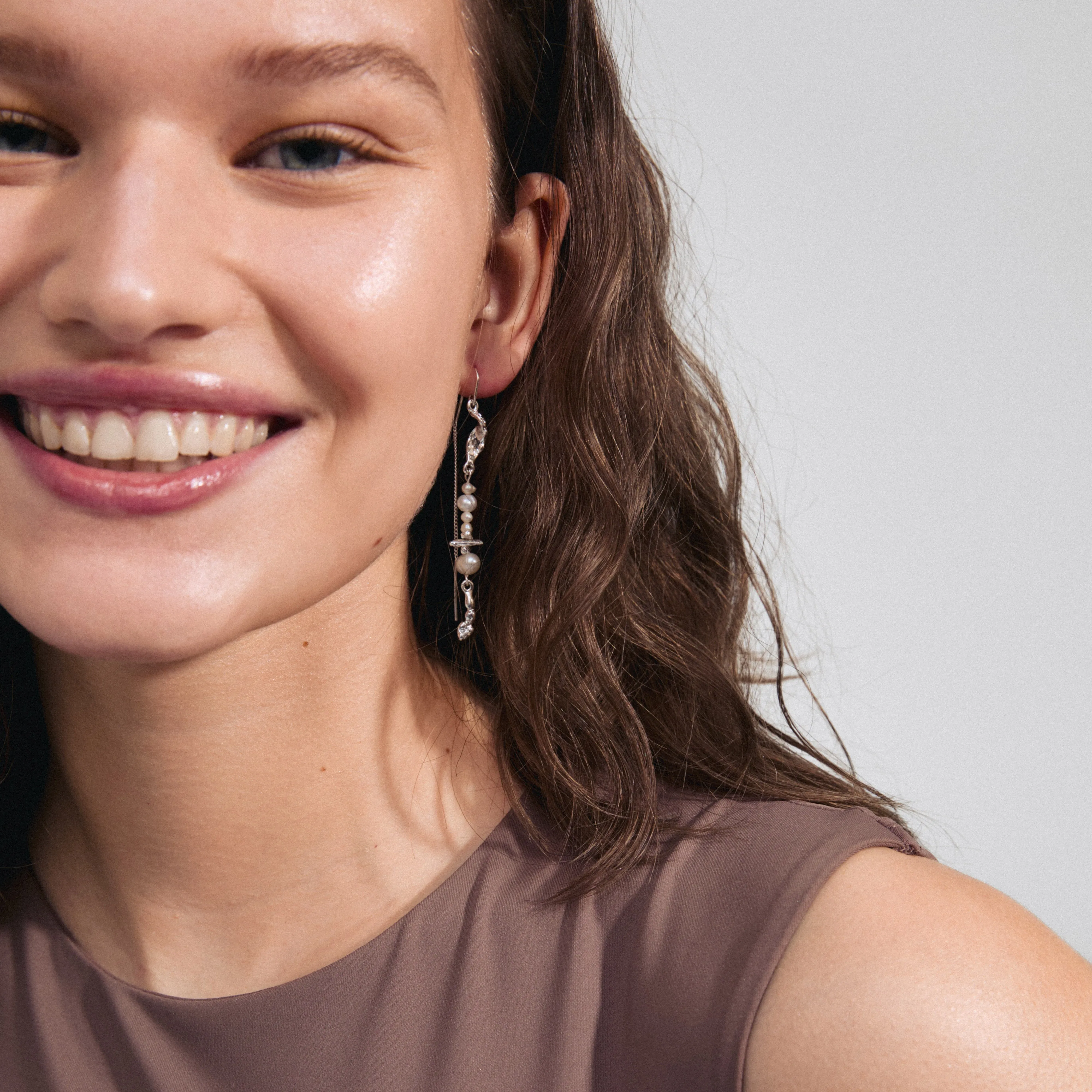 INTENT chain earrings silver-plated
