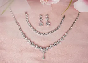Jennifer - Crystal Bridal Necklace Set