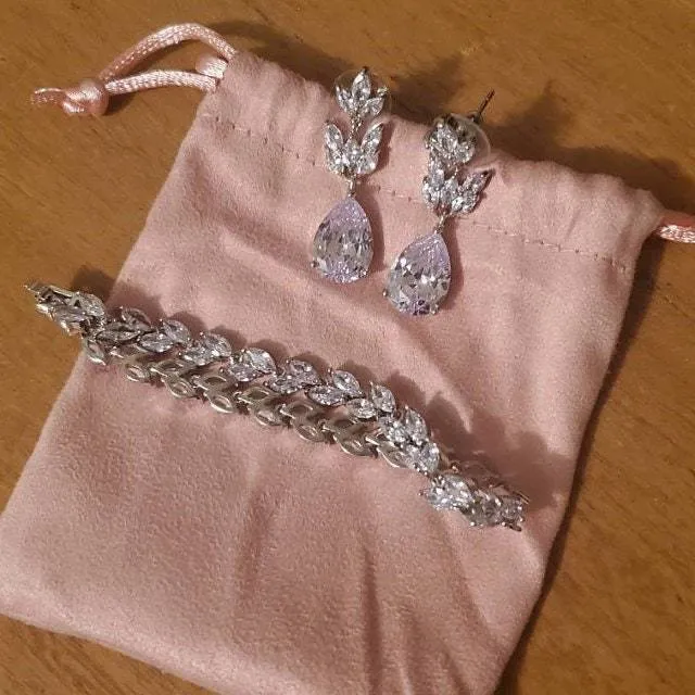 Jennifer - Crystal Bridal Necklace Set