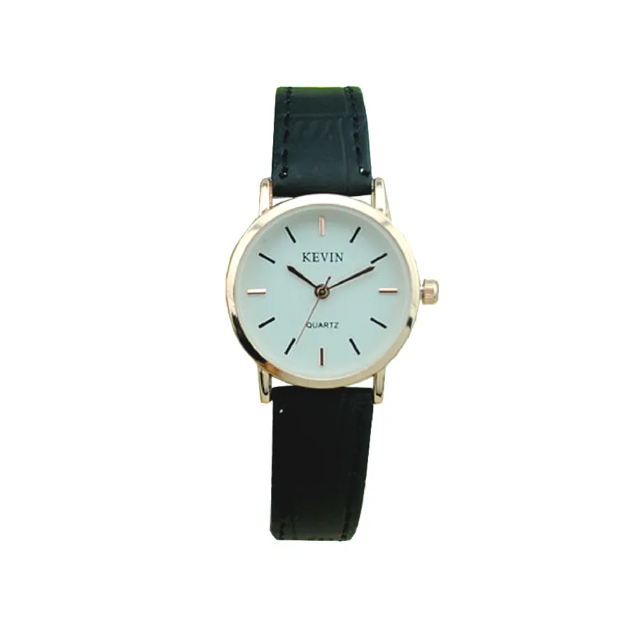 Kevin Signore Men's Black Leather Strap Watch