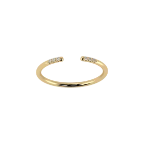 Line open pave ring