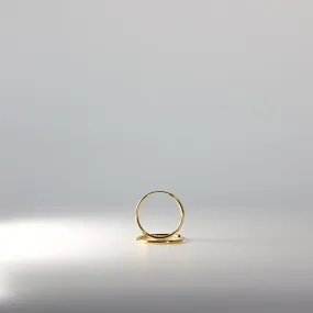 Medium Gold Hoop Earrings 25MM Width Model-121