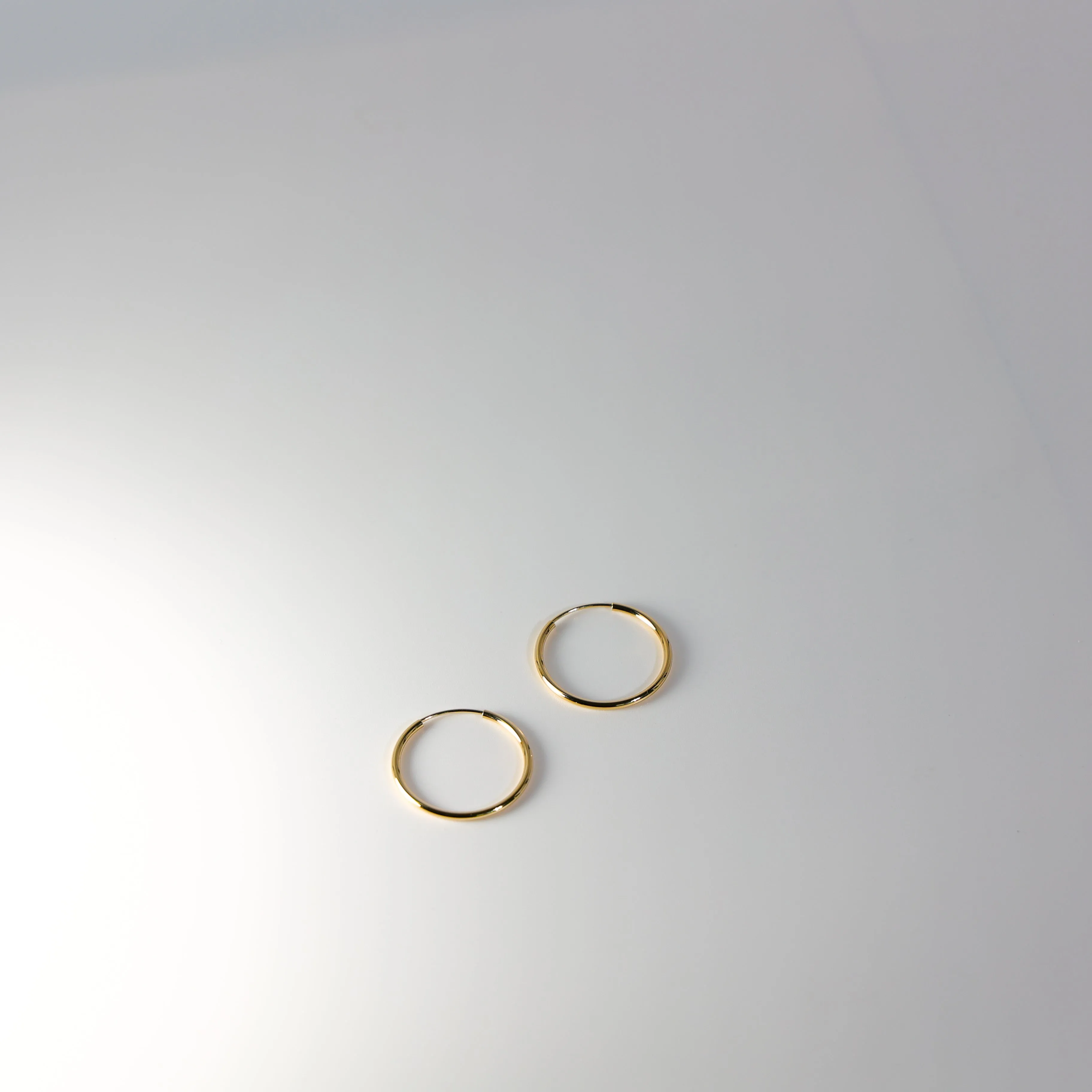 Medium Gold Hoop Earrings 25MM Width Model-121