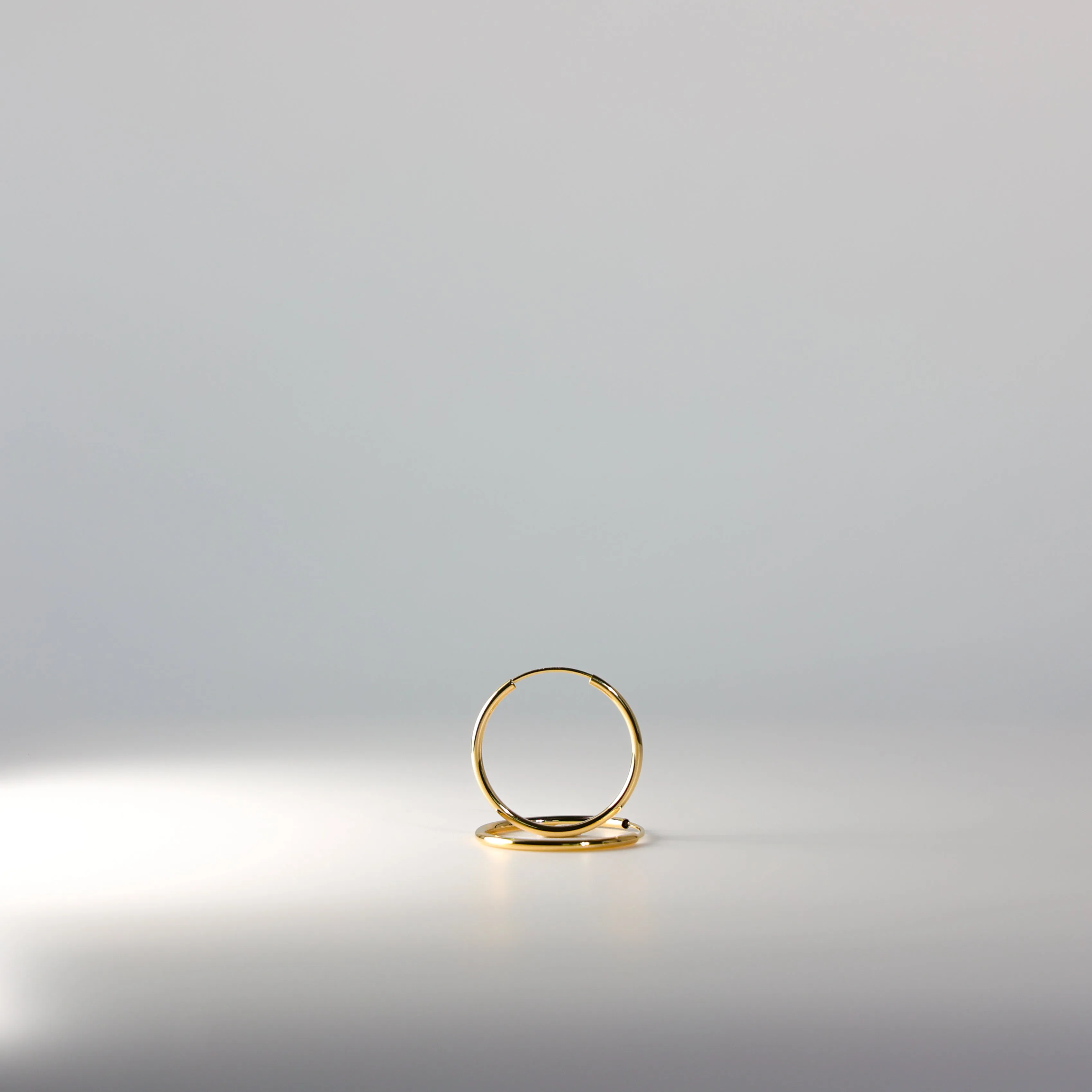 Medium Gold Hoop Earrings 25MM Width Model-121