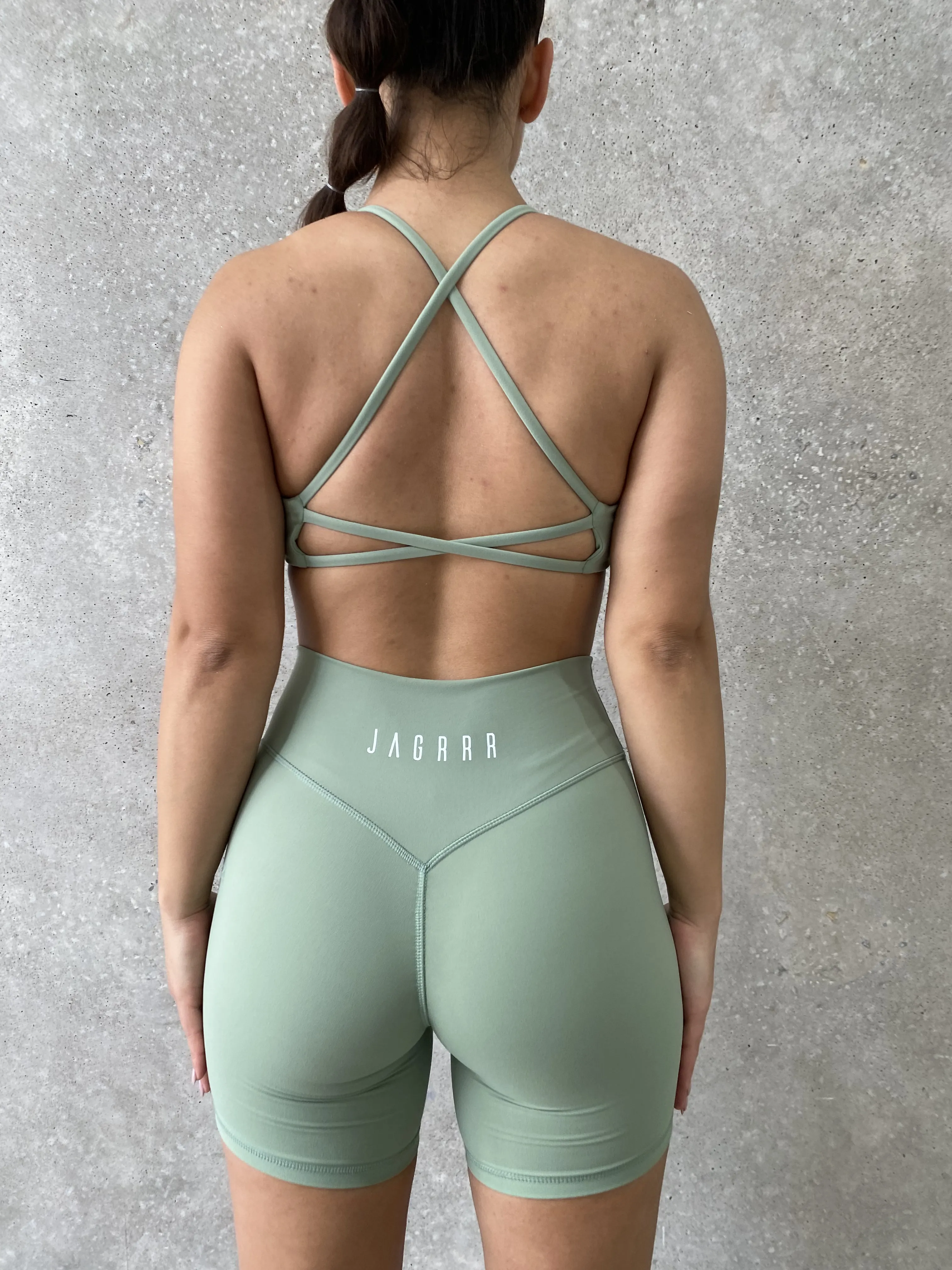 Minimal Twist Bra | Sage Green
