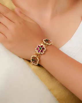 Multicolor Gold Plated Mishr Bracelet - MR-BRAC160M