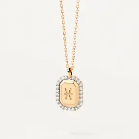 My First Zodiac Necklace in 14k Gold over Sterling Silver