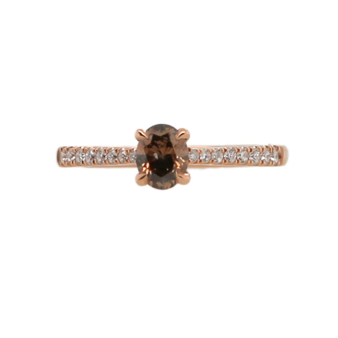 Natural Fancy Brown Diamond Engagement Ring