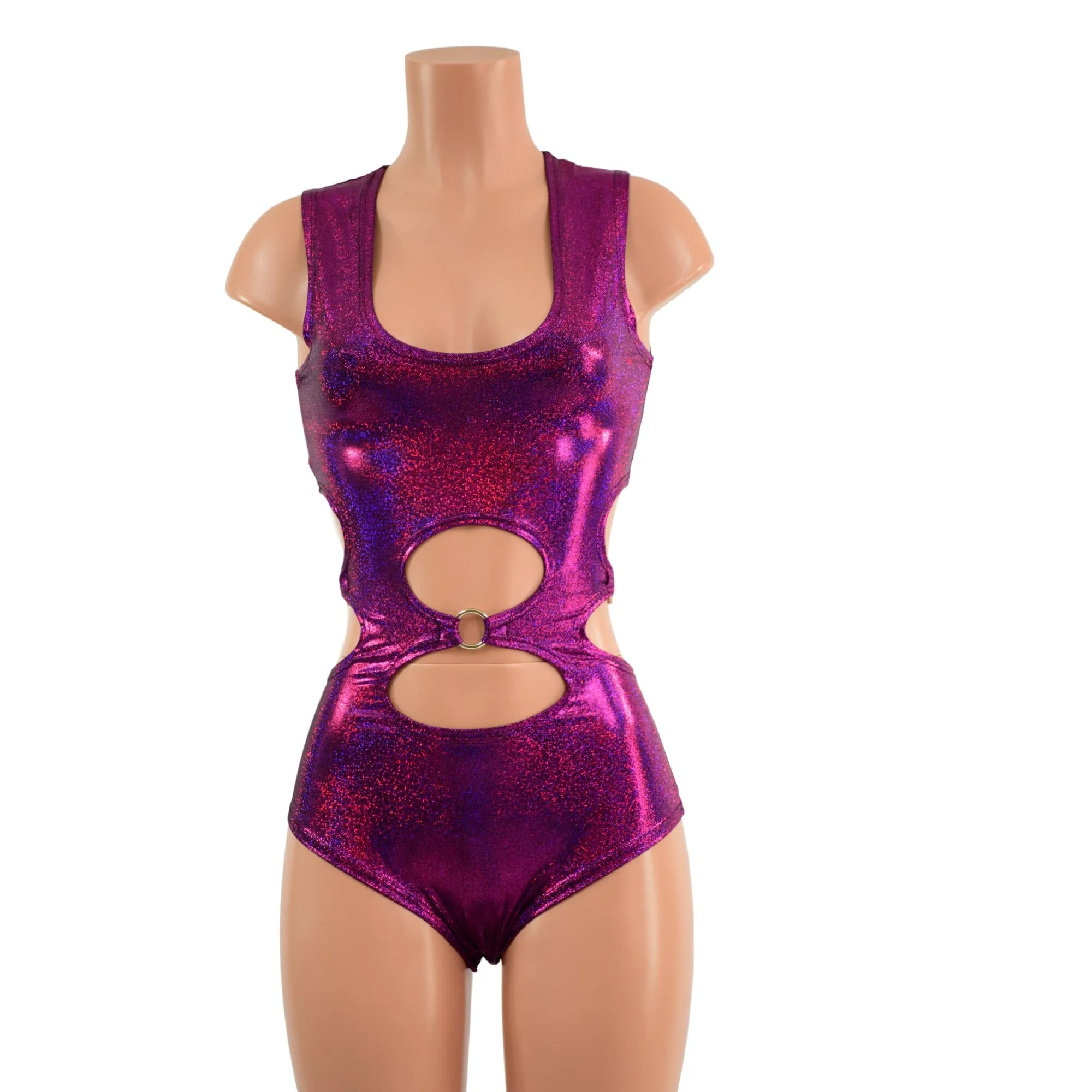 O-Ring Romper with Siren Cut Leg