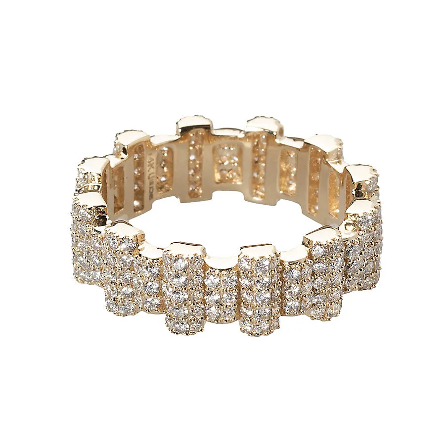 Offset Diamond Bar Ring