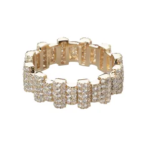 Offset Diamond Bar Ring
