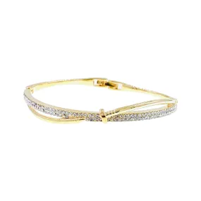 Osanne Cubic Zirconia Bangle Bracelet Gold