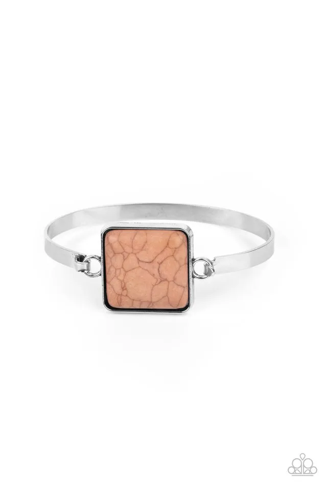 Paparazzi Bracelet ~ Turning a CORNERSTONE - Brown