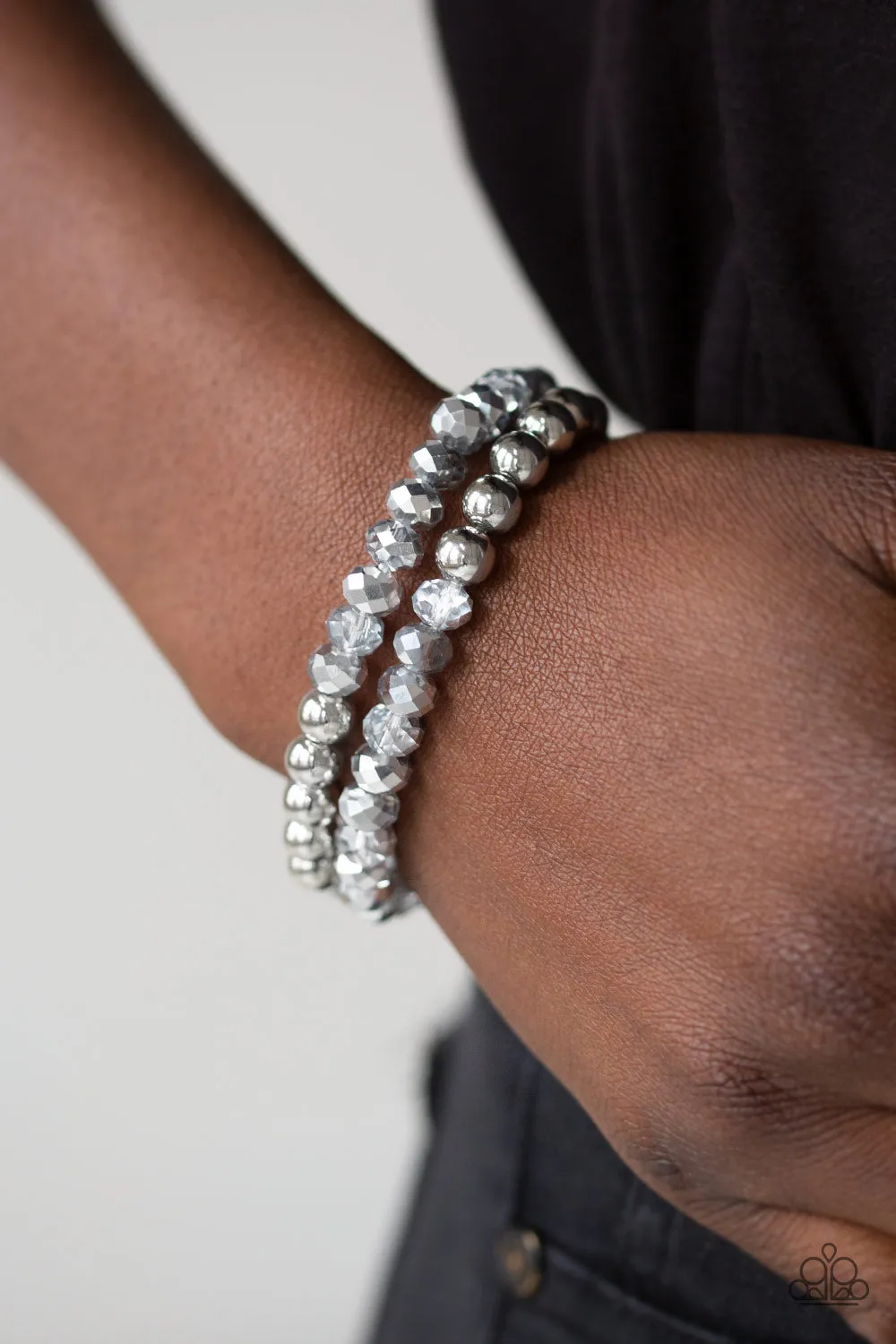Paparazzi Chroma Color Silver Stretch Bracelet