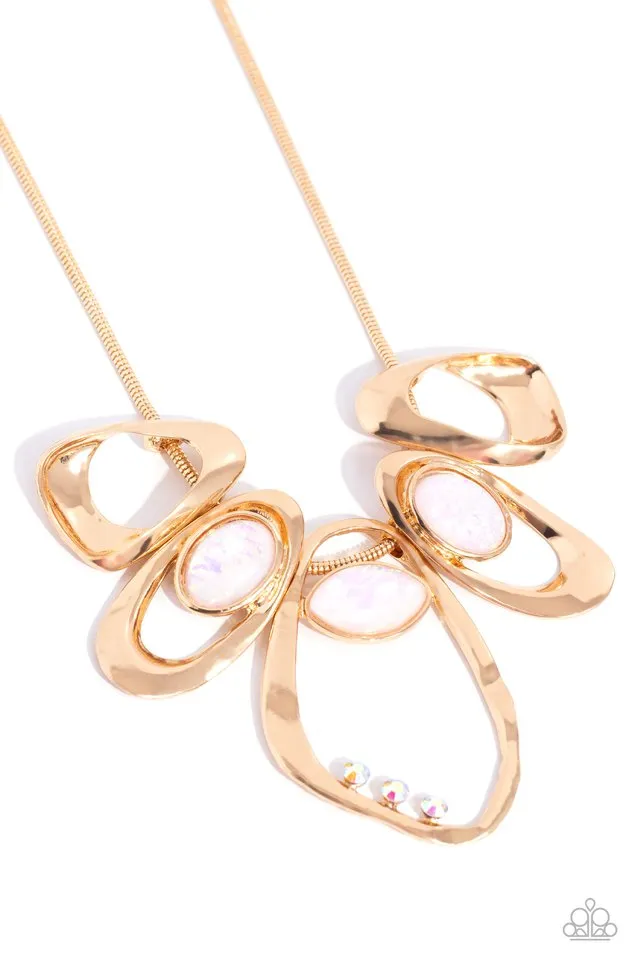 Paparazzi Necklace ~ Gleaming Gala - Gold