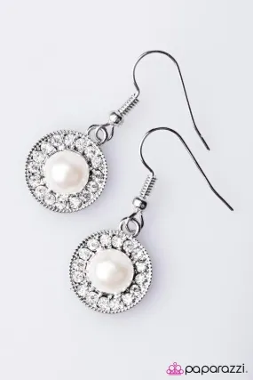 Paparazzi Oceans Apart White Fishhook Earrings