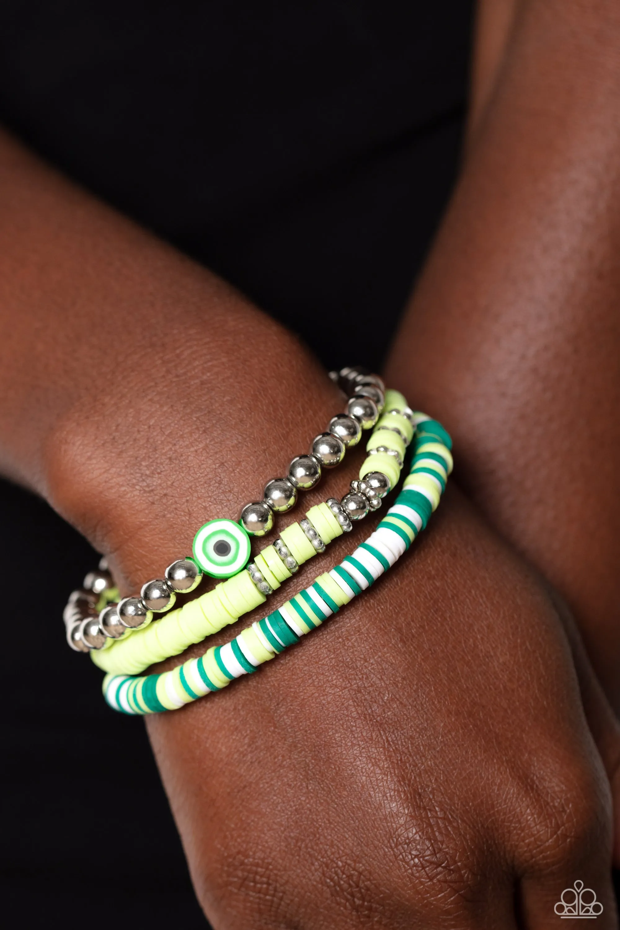 Paparazzi Sam EYE Am Green Stretch  - P9WH-GRXX-209XX