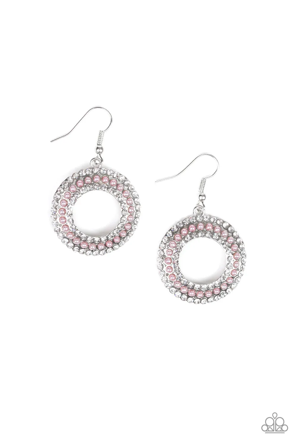 Paparazzi Sparkle Splurge Pink Fishhook Earrings - P5RE-PKXX-161XX