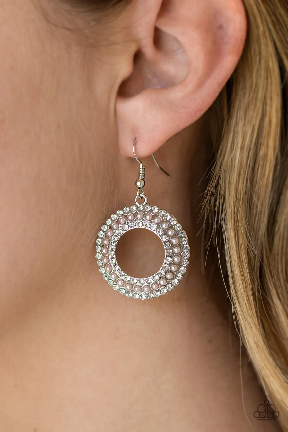 Paparazzi Sparkle Splurge Pink Fishhook Earrings - P5RE-PKXX-161XX