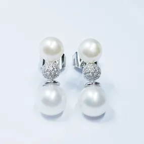 Pearl drop earrings, Statement earrings, pearl earrings for wedding, vintage earrings, old world earrings, earrings for women