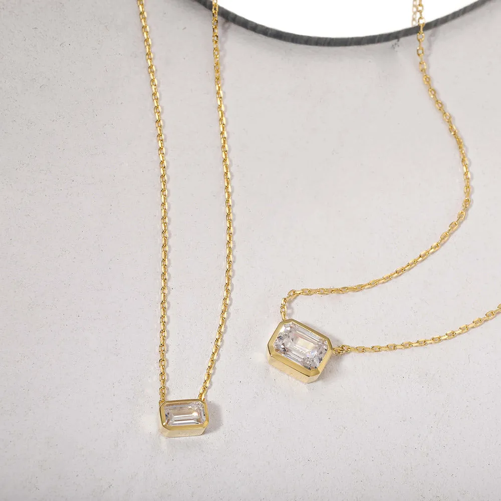 Princess Cut Cubic Zirconia Necklace