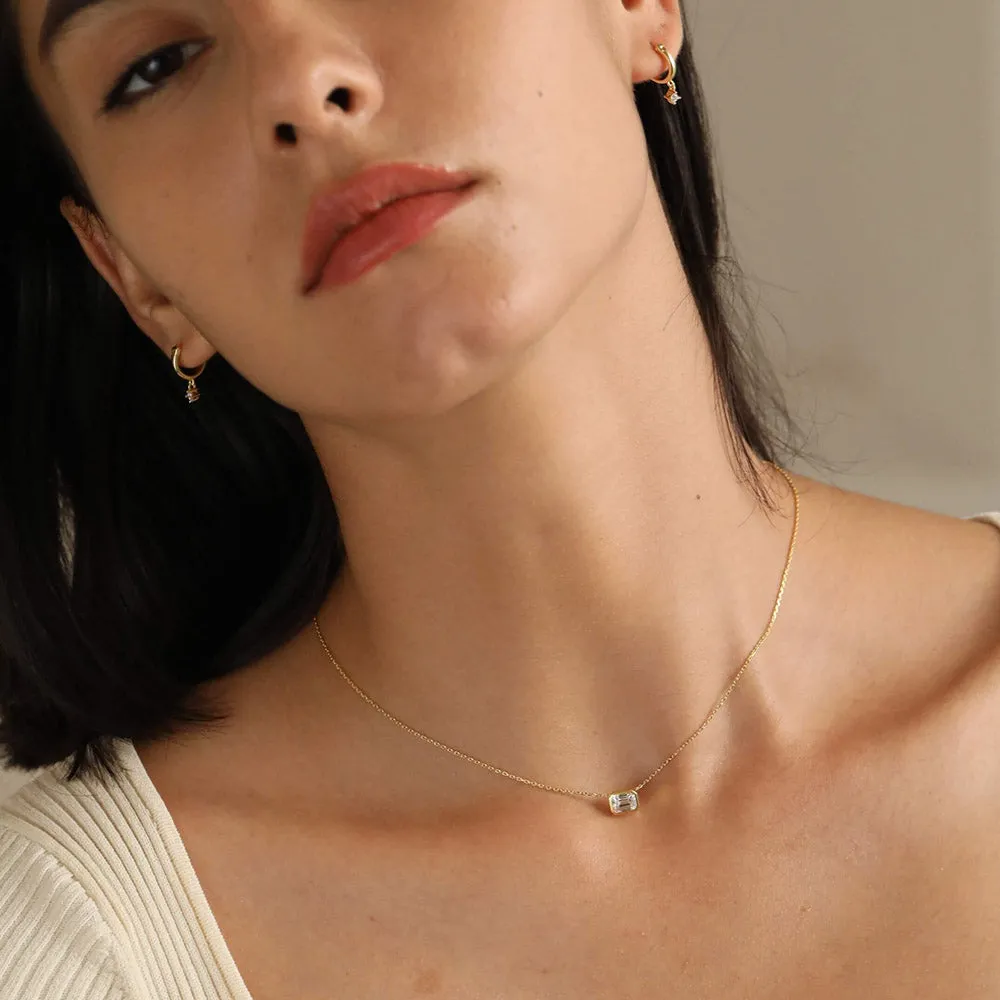 Princess Cut Cubic Zirconia Necklace
