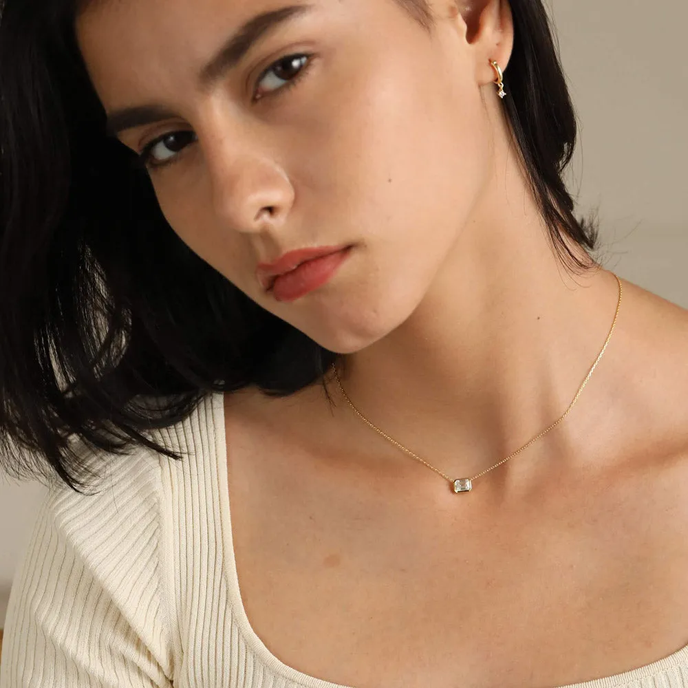 Princess Cut Cubic Zirconia Necklace