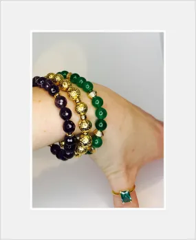 ✨Purple Green and Gold Magic Mardi Gras Bracelets✨