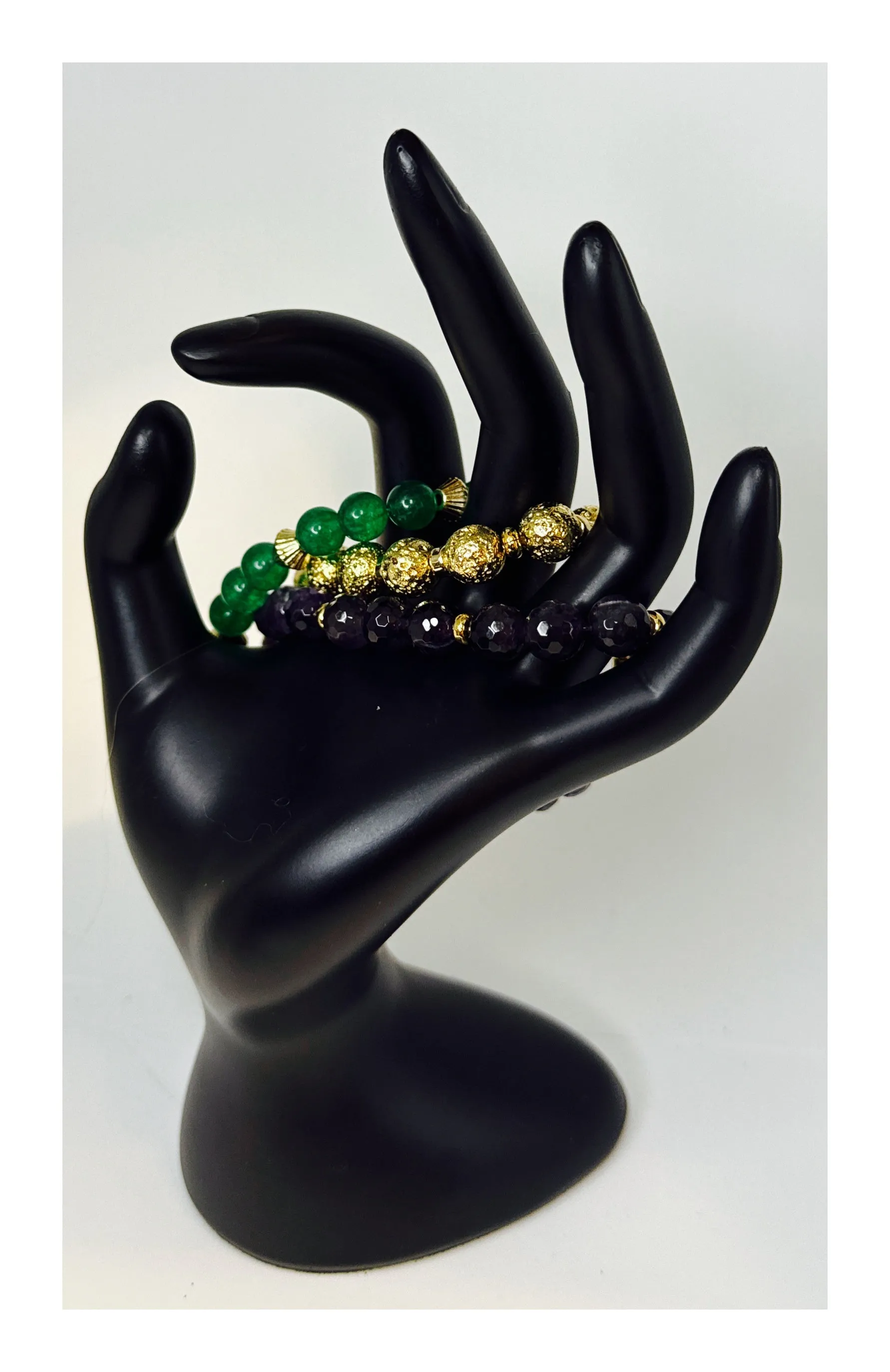 ✨Purple Green and Gold Magic Mardi Gras Bracelets✨