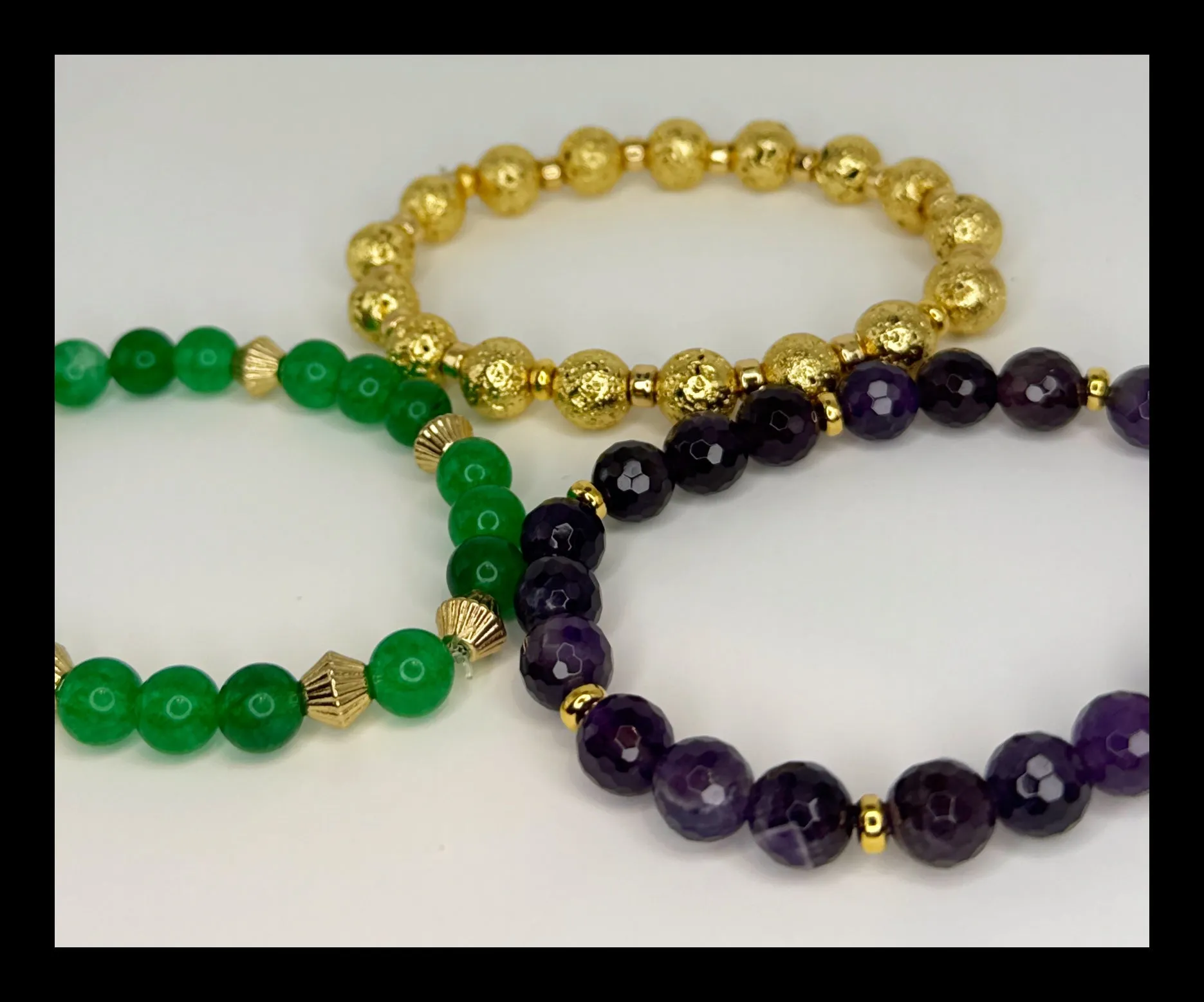 ✨Purple Green and Gold Magic Mardi Gras Bracelets✨
