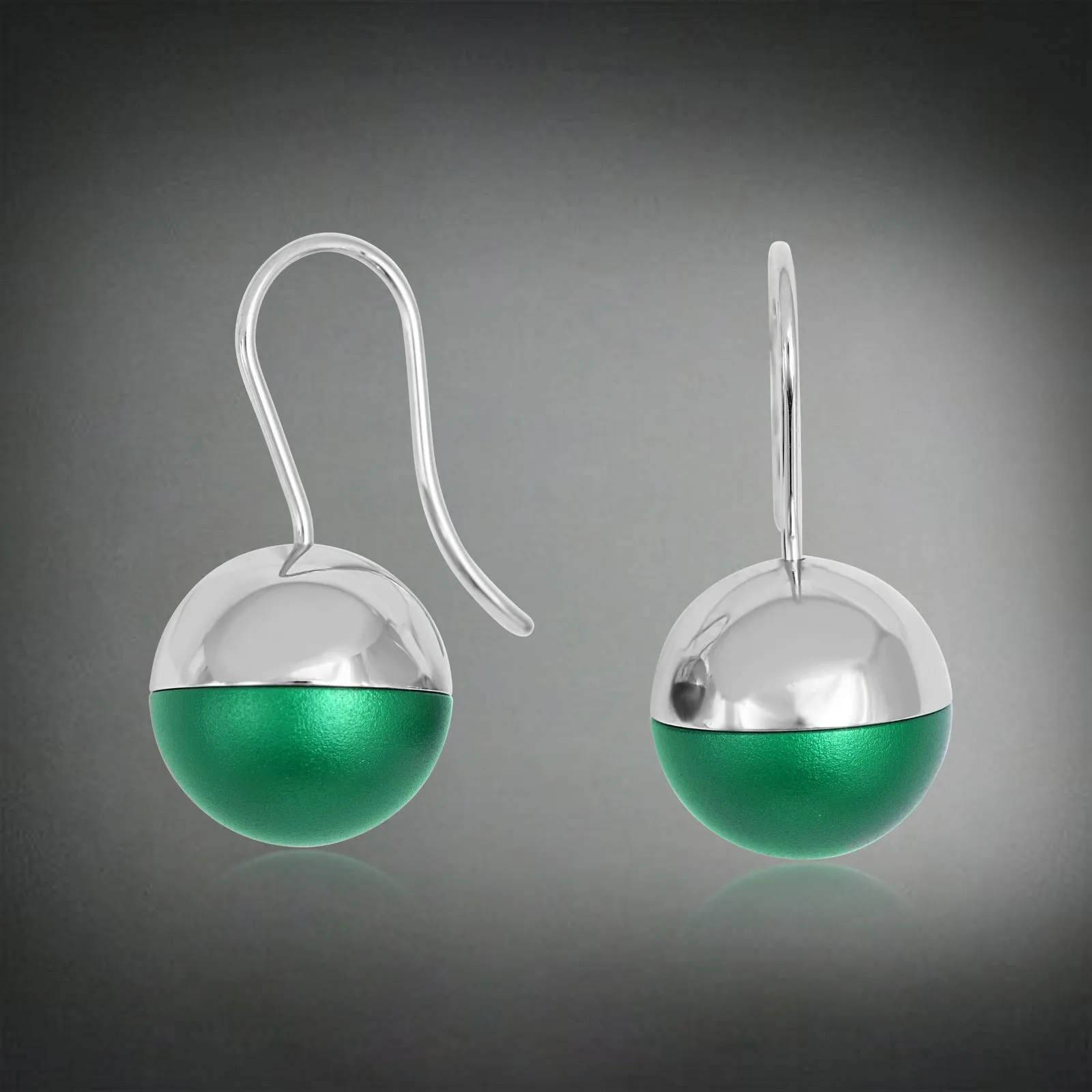 "Colorful aluminum" collection round hanging earrings