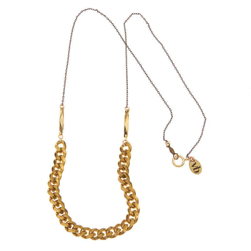 REBEL BRASS MULTI-CHAIN NECKLACE