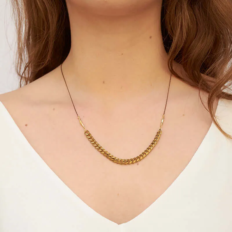 REBEL BRASS MULTI-CHAIN NECKLACE
