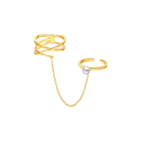 Ribbon Two Finger Ring