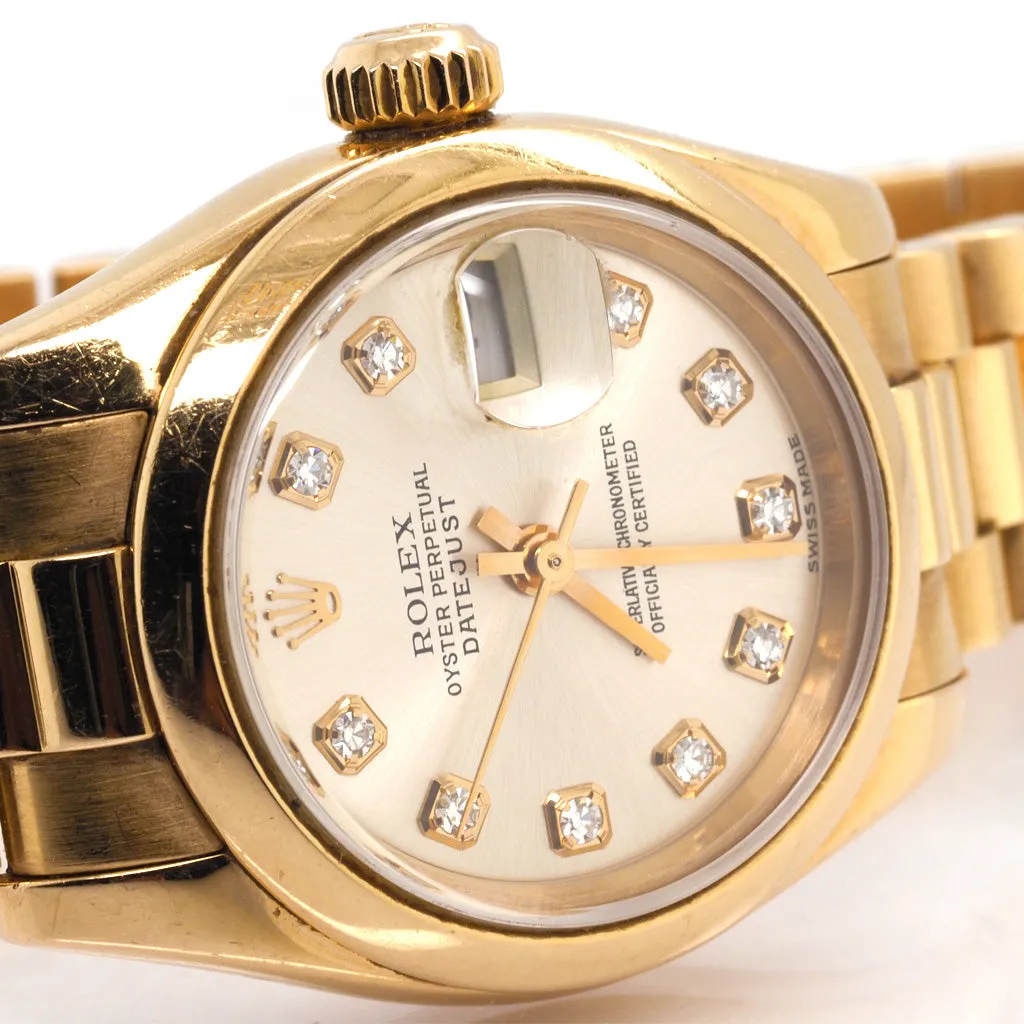 Rolex 18ct Rose Gold Diamond-Dot Datejust Watch, c.2005