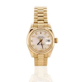 Rolex 18ct Rose Gold Diamond-Dot Datejust Watch, c.2005