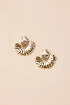 Romantic Nights Textured Gold Drop Earrings