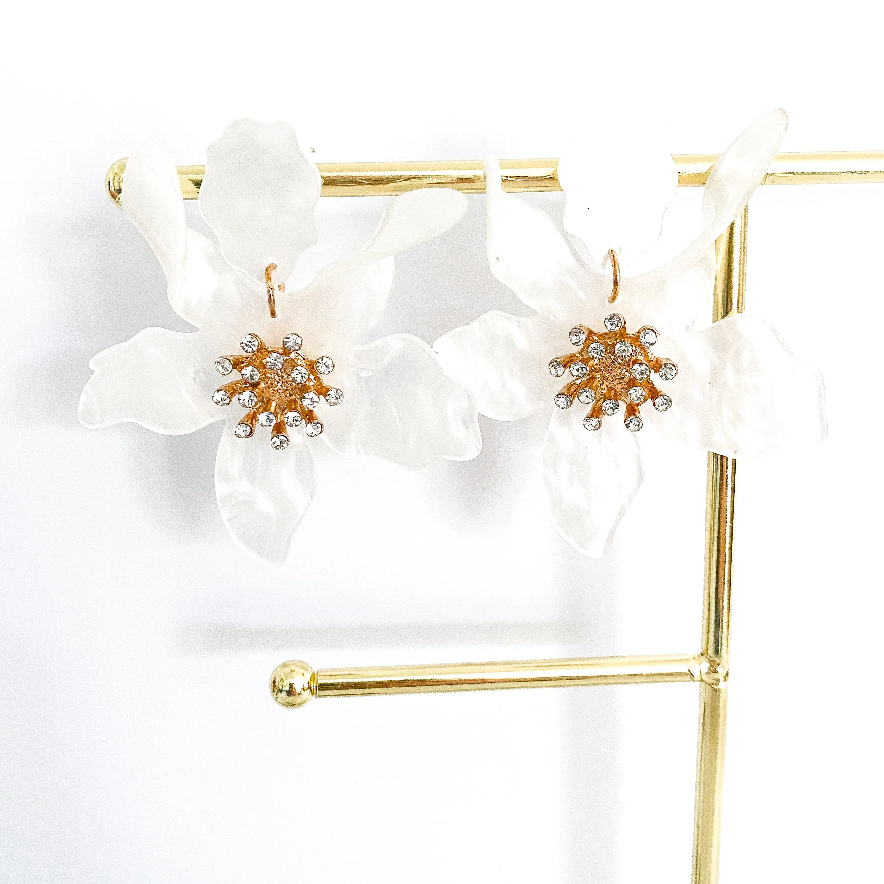 Romantic White Flower Earrings