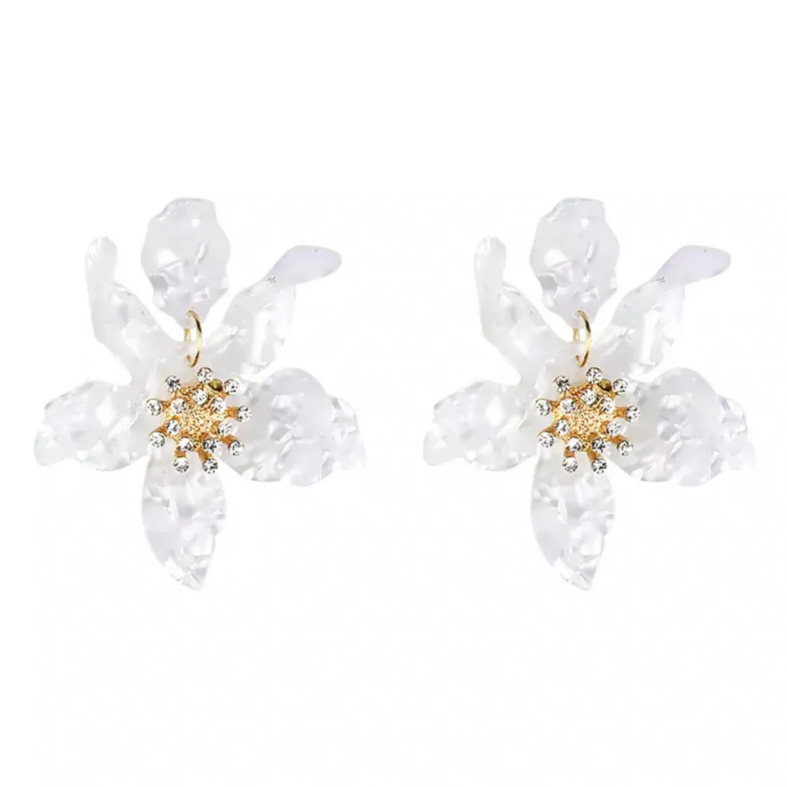 Romantic White Flower Earrings