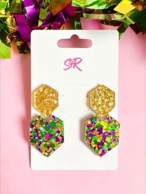 Sandy   Rizzo Mardi Gras Ellie Earrings