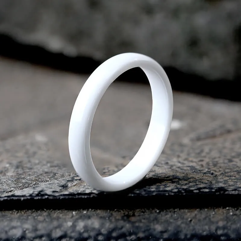 Simple Couple Wedding Ceramic Ring