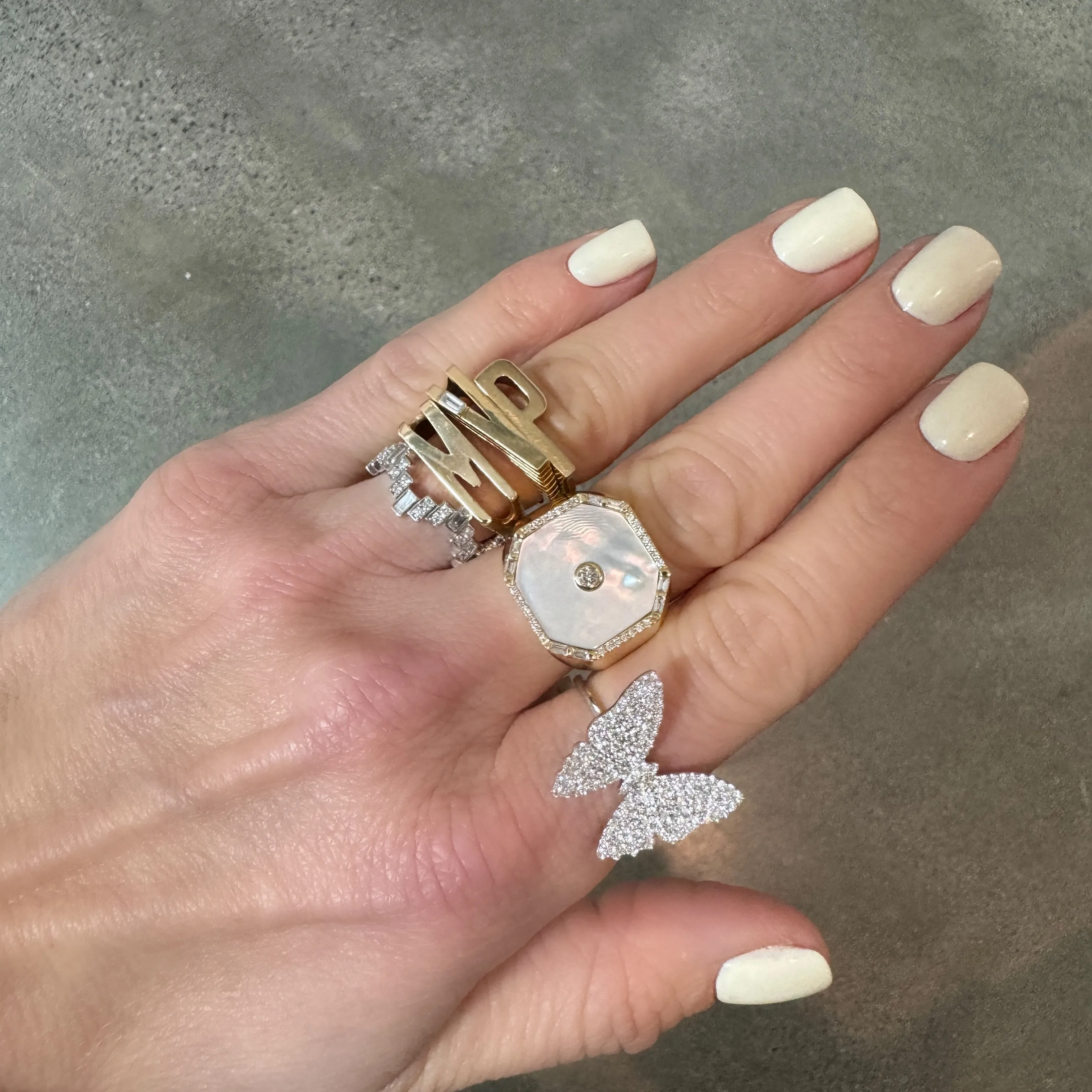 Skinny Enlightenment Equilibrium Baguette & Round Diamond Ring