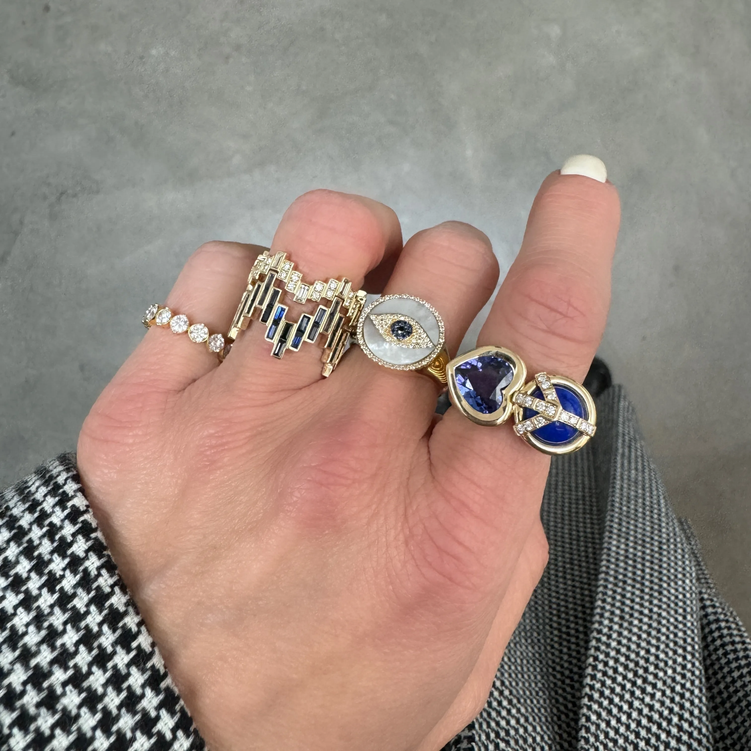 Skinny Enlightenment Equilibrium Baguette & Round Diamond Ring