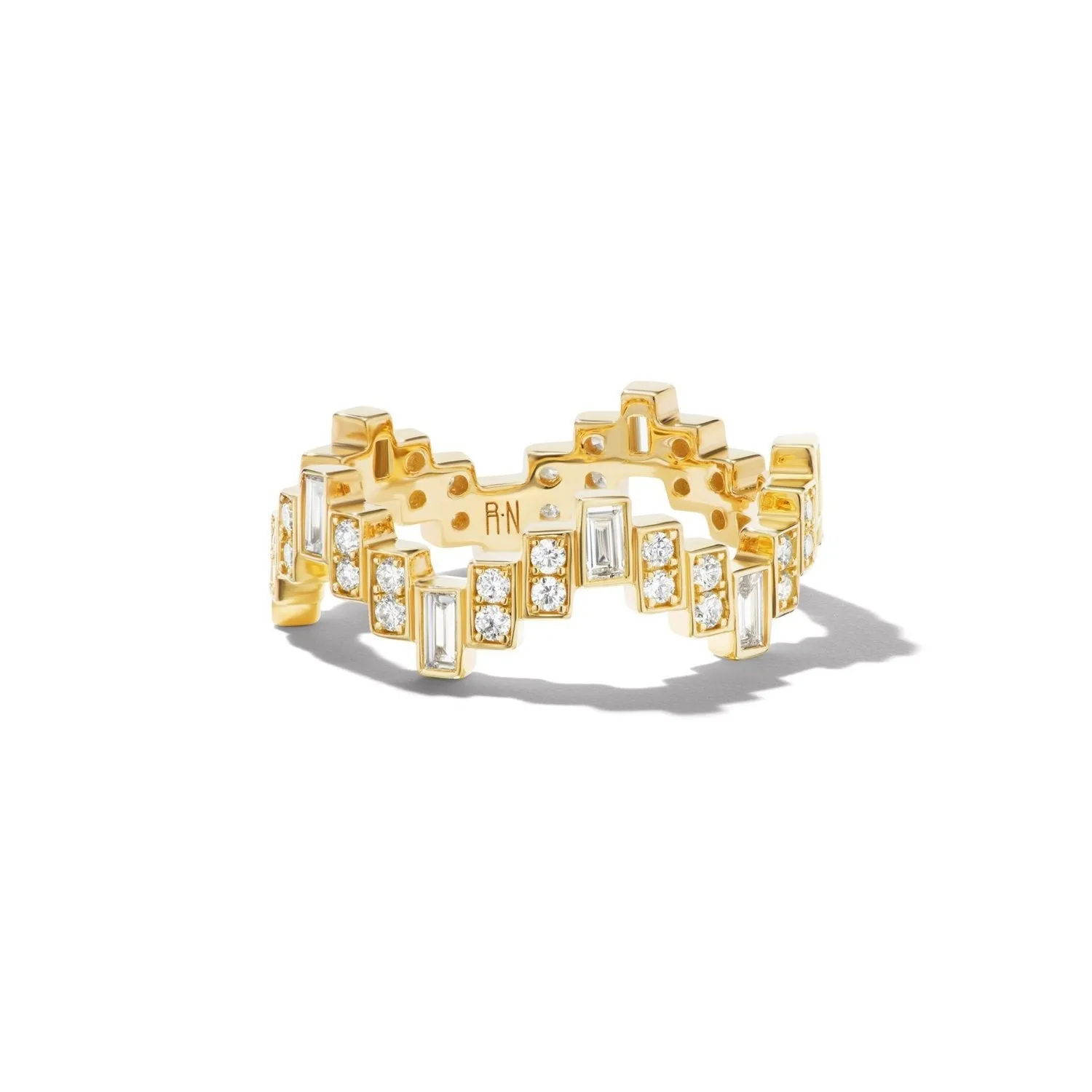 Skinny Enlightenment Equilibrium Baguette & Round Diamond Ring