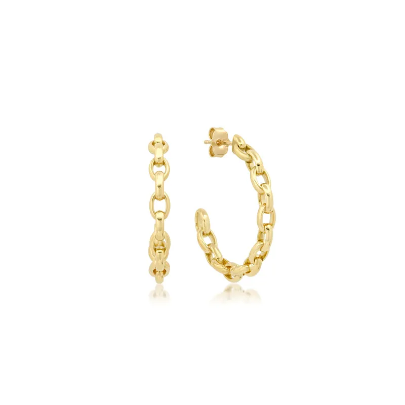 Small Edith Link Hoops