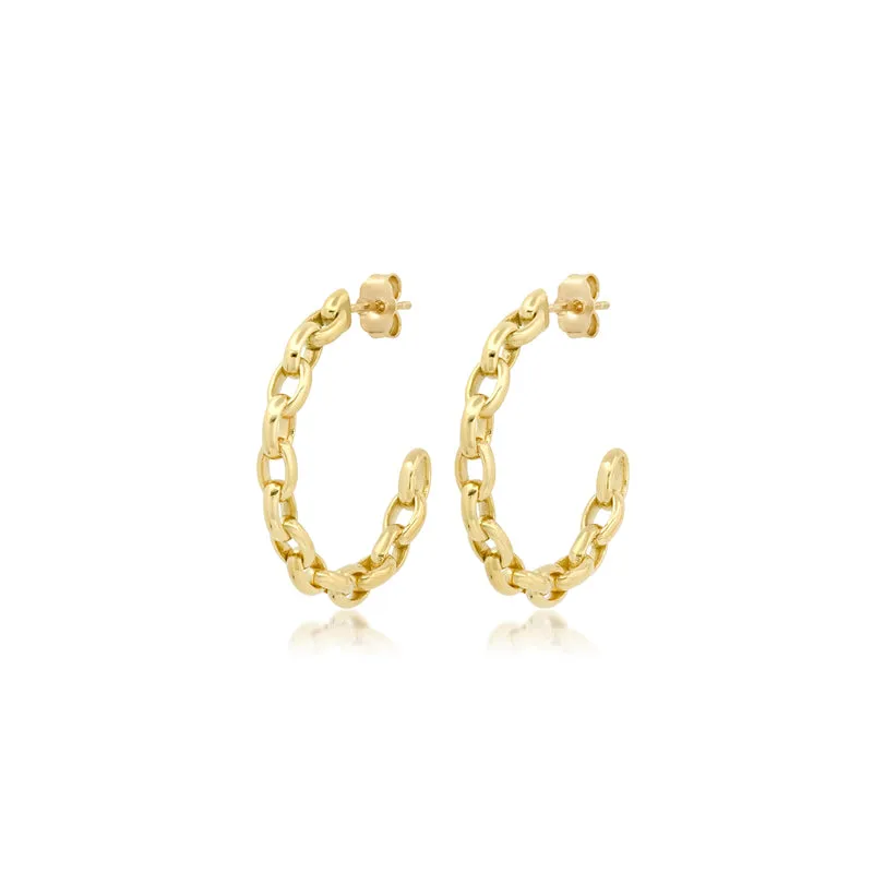 Small Edith Link Hoops