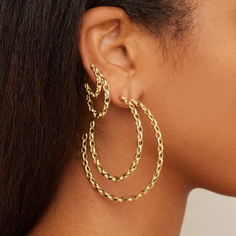 Small Edith Link Hoops
